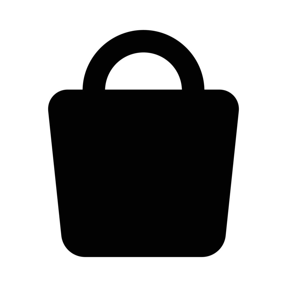 Einkaufstaschen-Vektorsymbol, das für kommerzielle Arbeiten geeignet ist und leicht geändert oder bearbeitet werden kann vektor