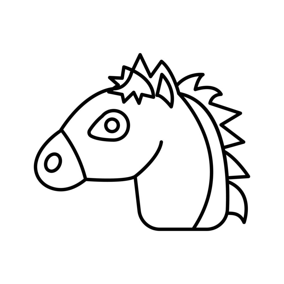 ponnyhäst vektorikon som är lämplig för kommersiellt arbete och enkelt ändra eller redigera den vektor