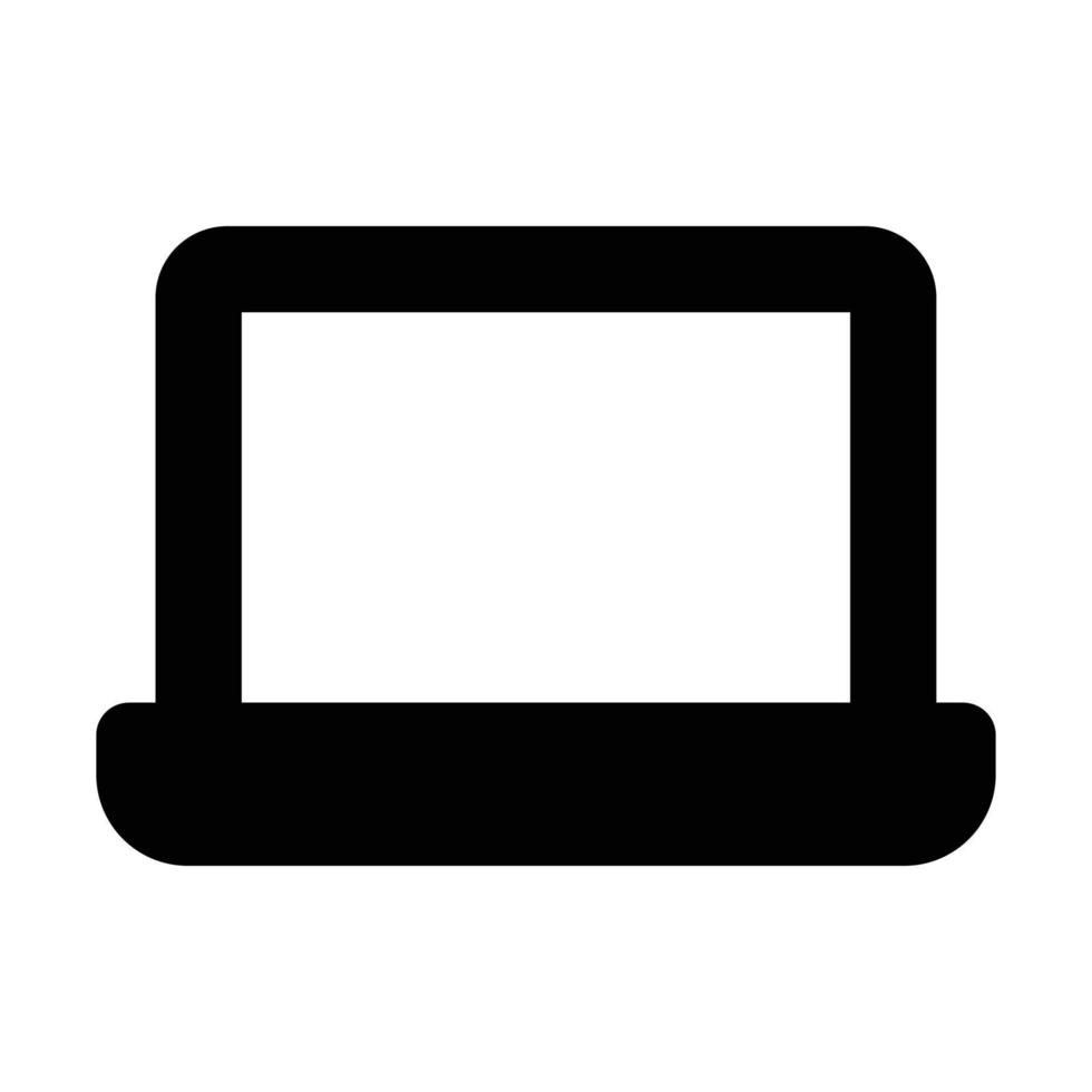 Laptop-Vektorsymbol, das für kommerzielle Arbeiten geeignet ist und leicht geändert oder bearbeitet werden kann vektor