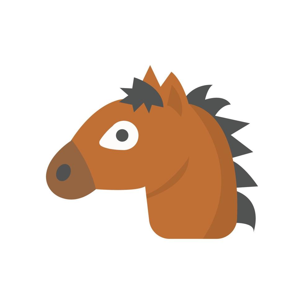Pony-Pferd-Vektorsymbol, das für kommerzielle Arbeiten geeignet ist und leicht geändert oder bearbeitet werden kann vektor