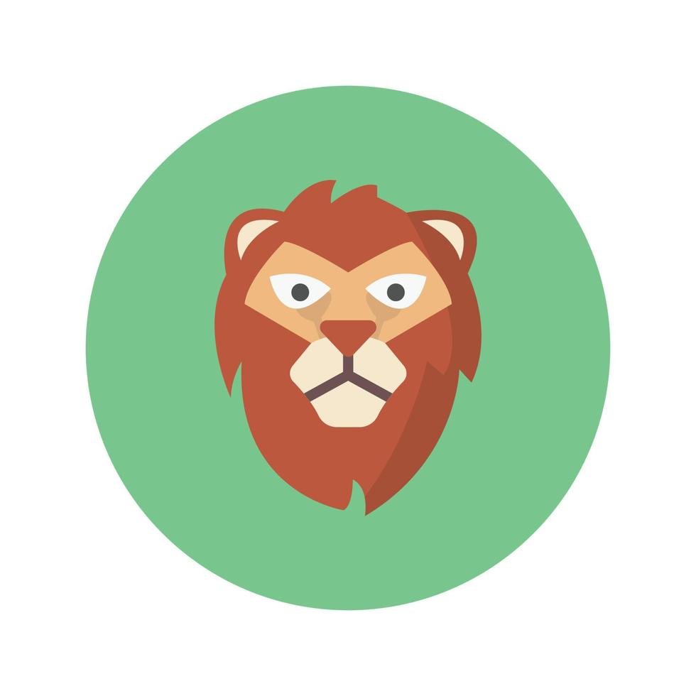 Löwentier-Vektorsymbol, das für kommerzielle Arbeiten geeignet ist und leicht geändert oder bearbeitet werden kann vektor