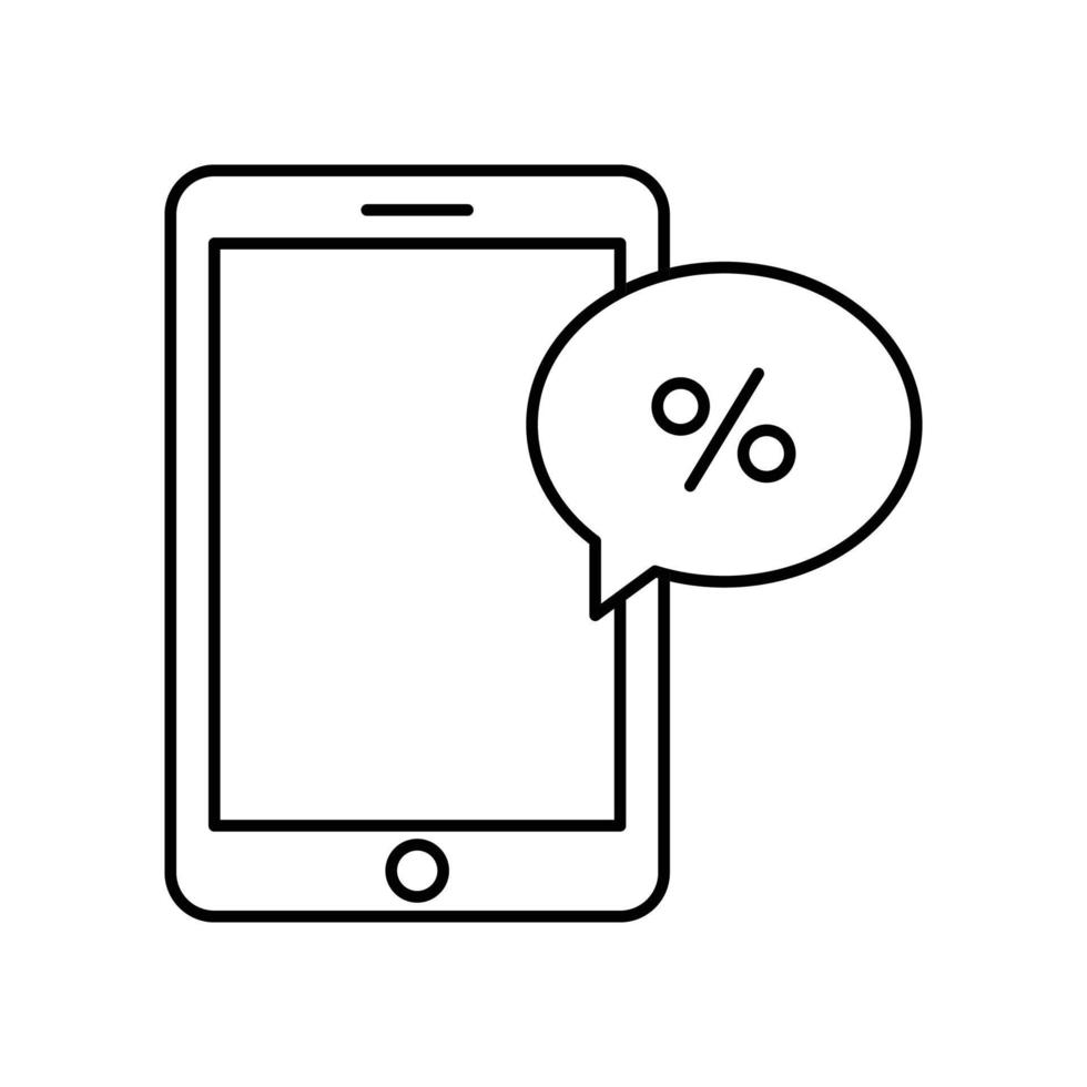 Vektorsymbol für mobile Rabatte, das für kommerzielle Arbeiten geeignet ist und leicht geändert oder bearbeitet werden kann vektor