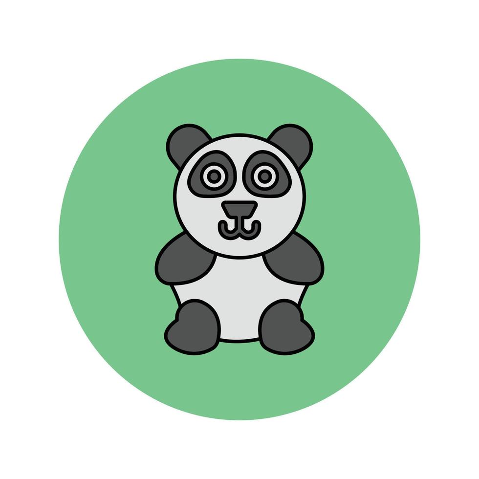 Panda-Tiervektorsymbol, das für kommerzielle Arbeiten geeignet ist und leicht geändert oder bearbeitet werden kann vektor
