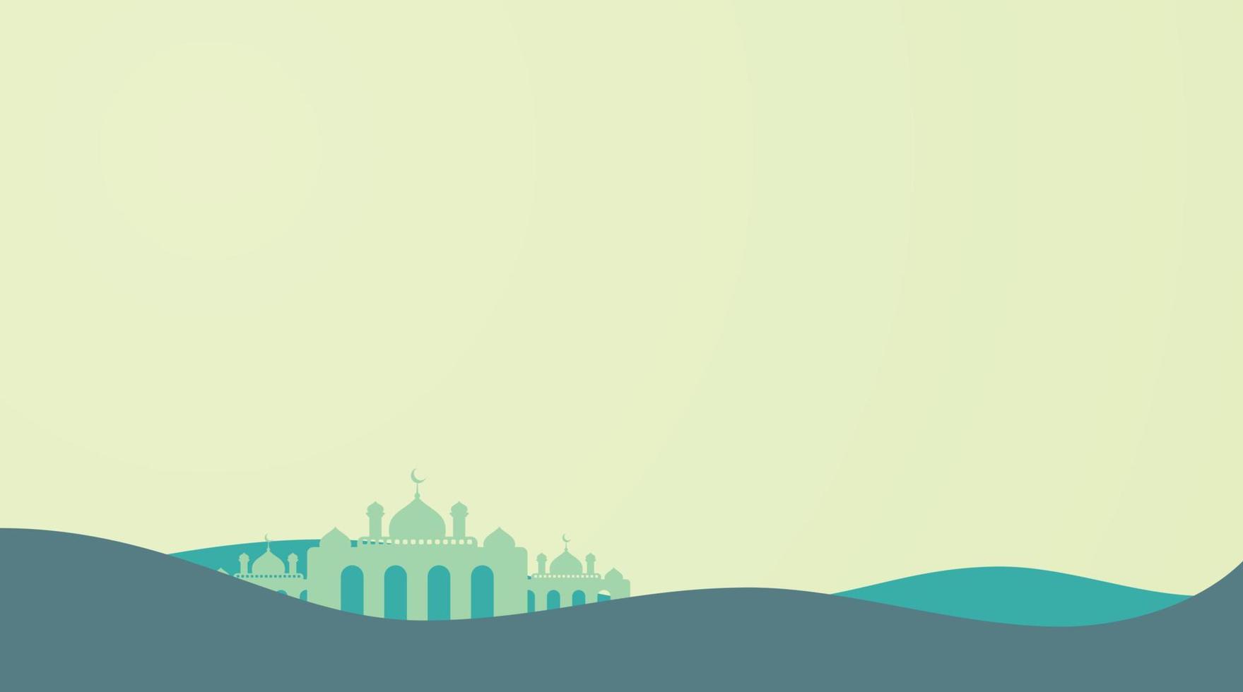 islamischer hintergrund mit moscheevektorillustration vektor