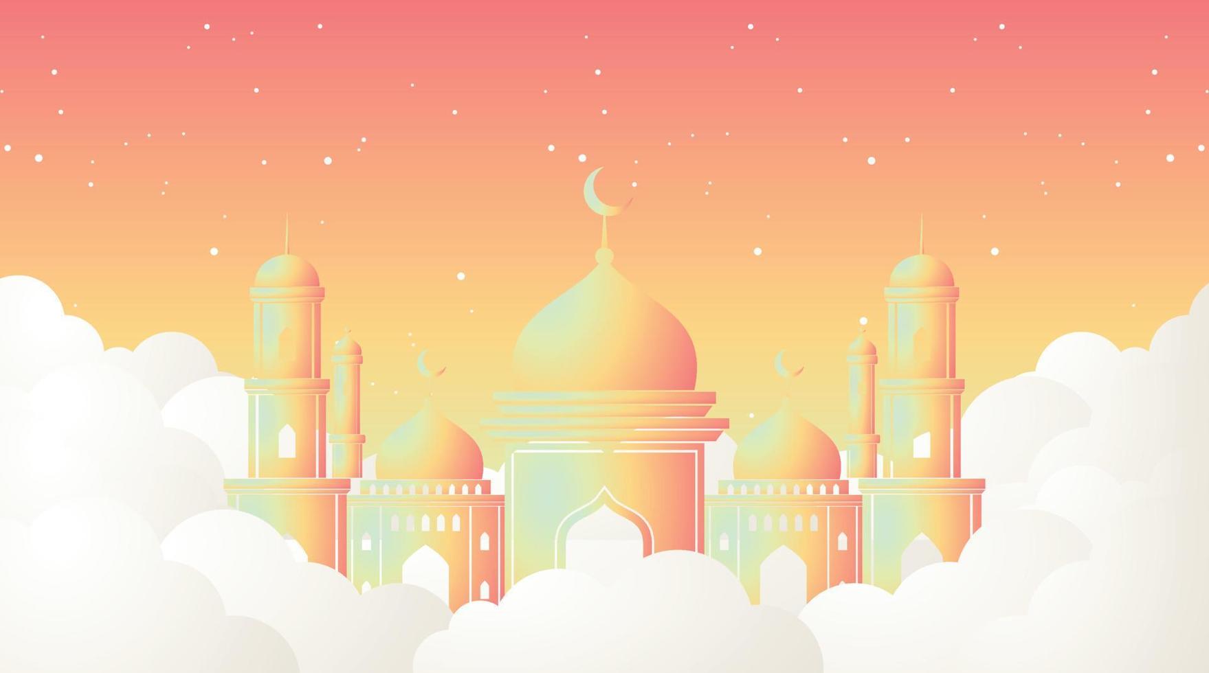 islamisches hintergrunddesign. Ramadan-Hintergrund. Eid Mubarak-Hintergrund vektor