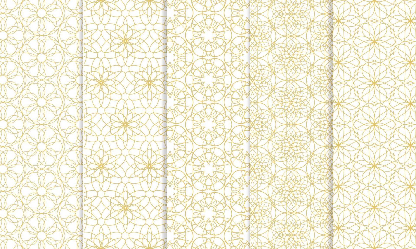 Reihe von islamischen, dekorativen, künstlerischen, Dekorations- und nahtlosen Mustern. perfekt für Hintergrund, Stoff usw. vektor