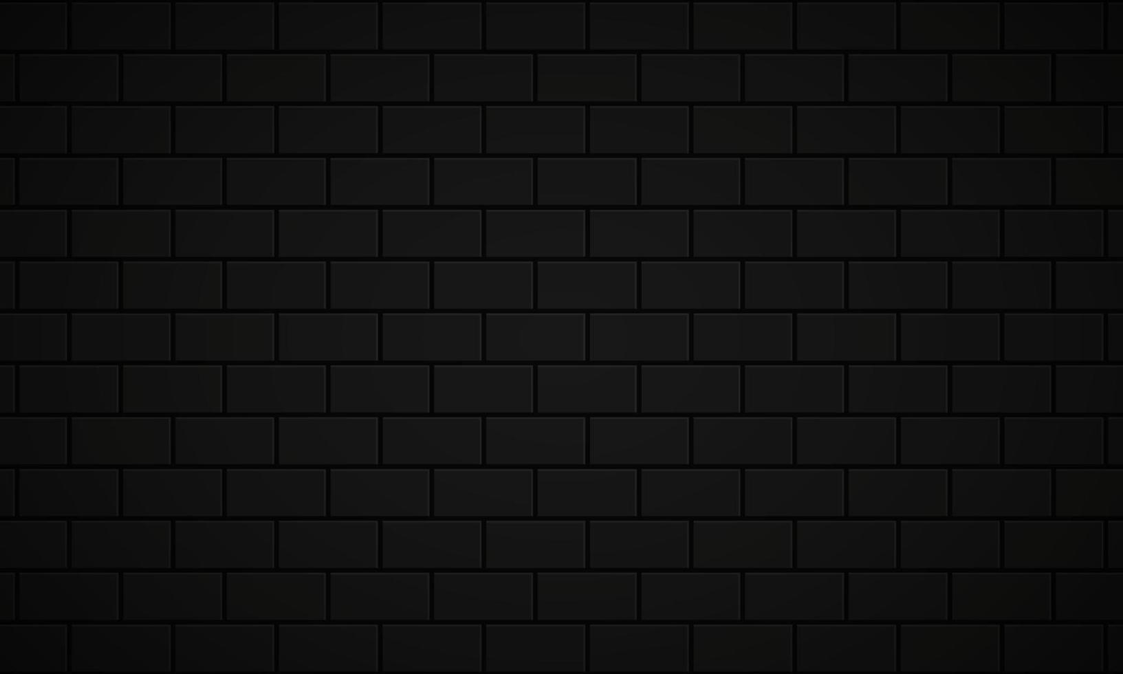 Backstein schwarze Wand Textur Hintergrund. dunkles Mauerwerksmuster. block steinstruktur hintergrund. realistische vorlage der dunklen backsteinmauer. abstraktes modernes Tapetendesign. Vektor-Illustration. vektor
