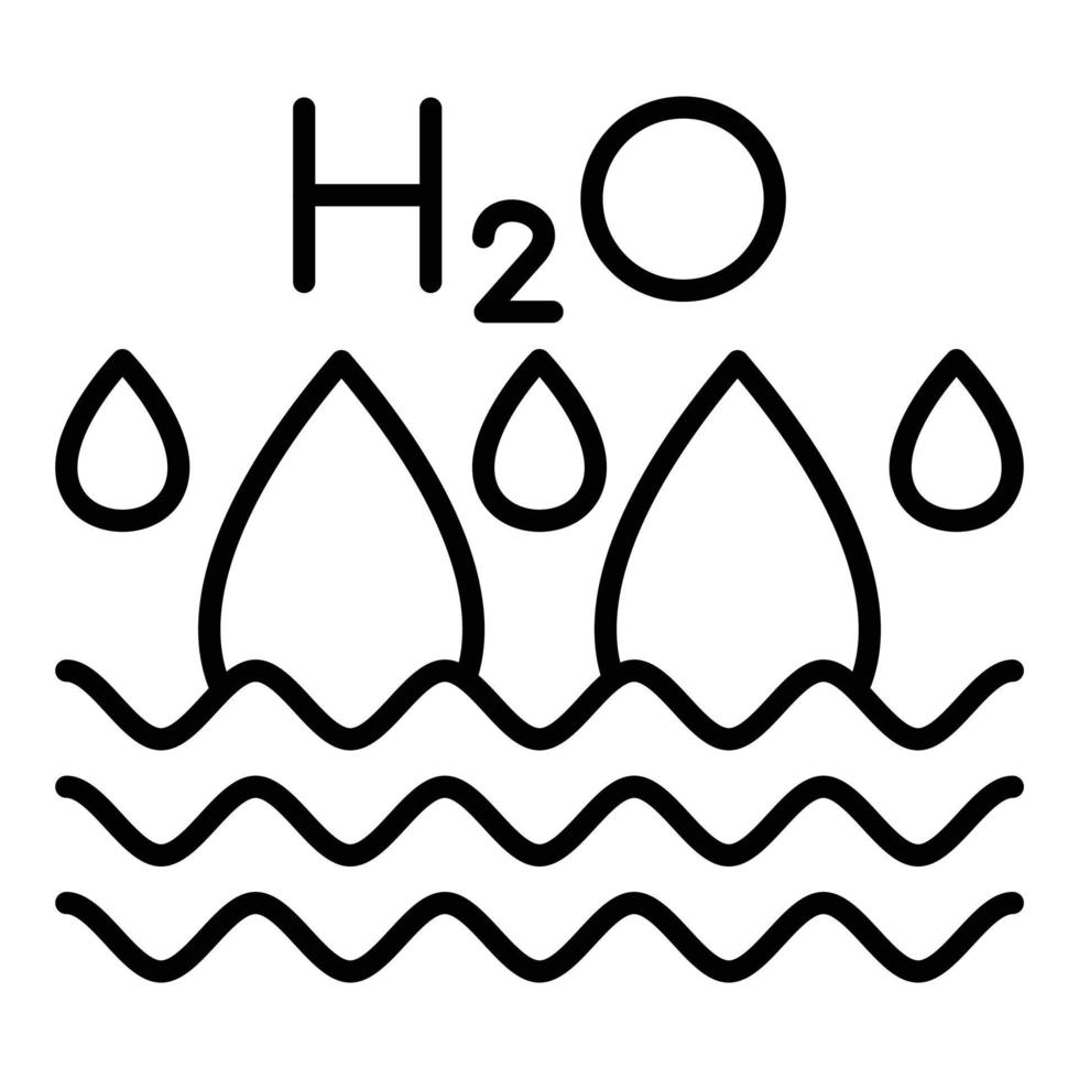h2o-Symbolstil vektor