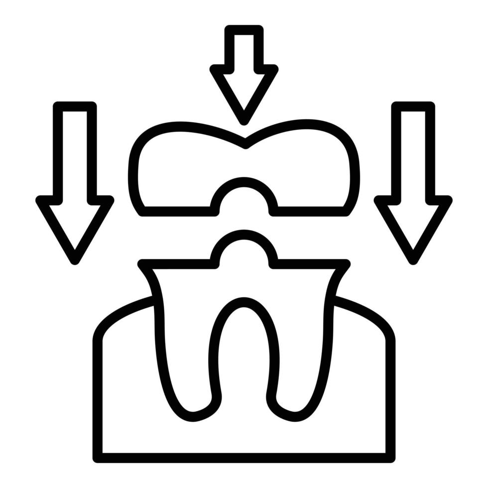 dental fyllning ikon stil vektor