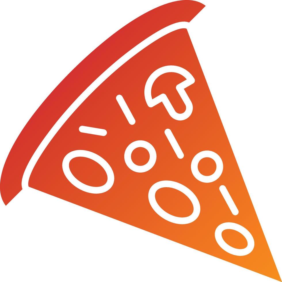 Pizzastück-Icon-Stil vektor