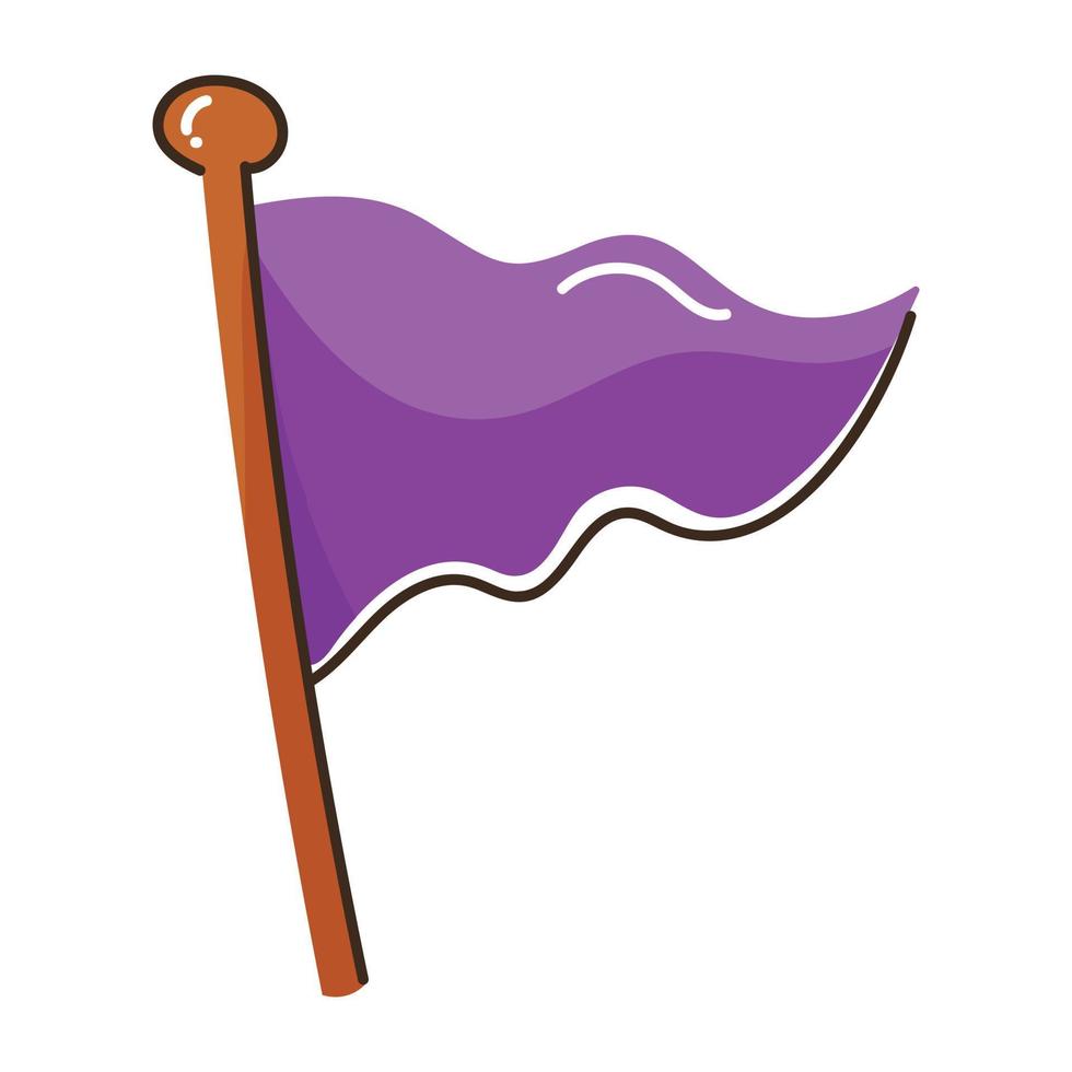 ladda ner premium platt doodle ikon för flaggan vektor