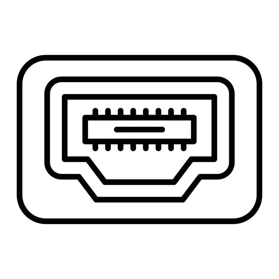 HDMI-Port-Icon-Stil vektor