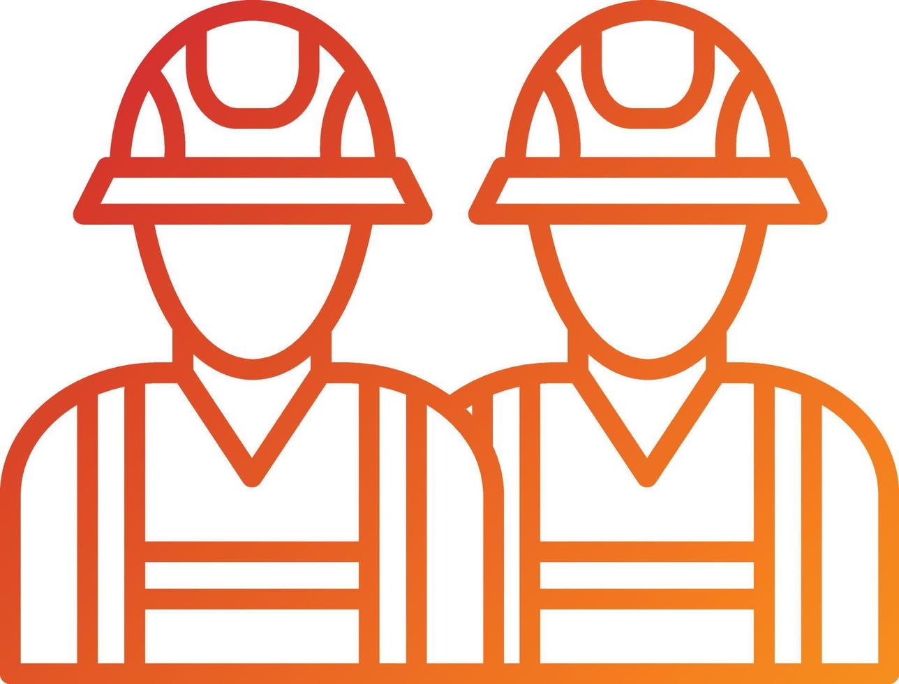 Feuerwehrmann-Team-Icon-Stil vektor