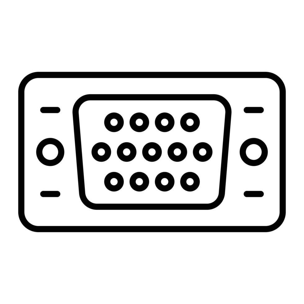 VGA-Port-Icon-Stil vektor