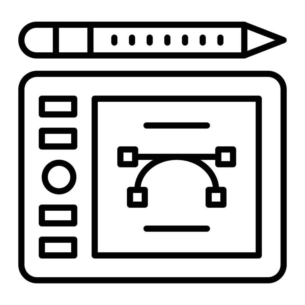 Zeichentablett-Symbolstil vektor