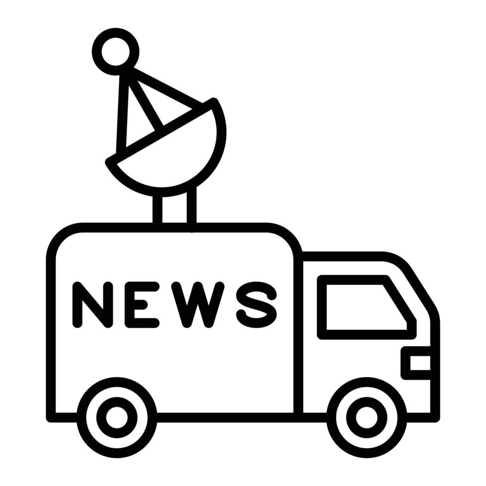 News-Van-Icon-Stil vektor