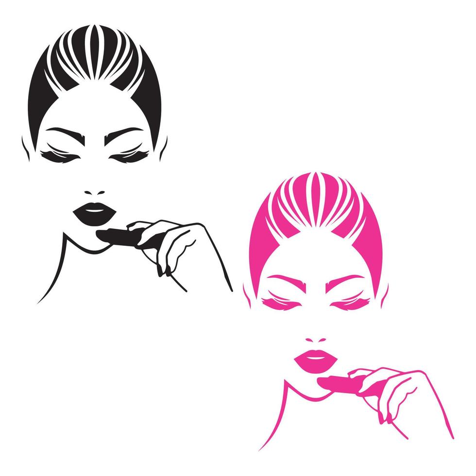 Beauty-Salon-Haar-Logo vektor