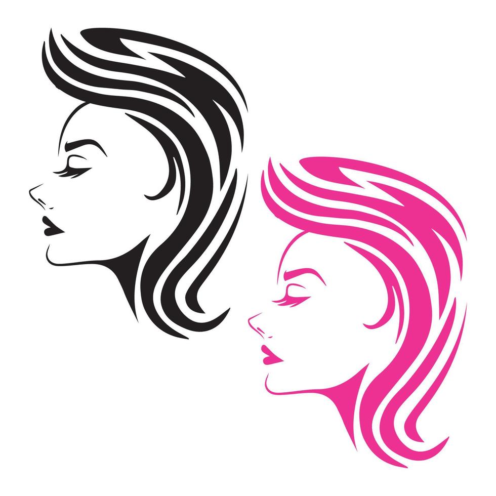 Beauty-Salon-Haar-Logo vektor