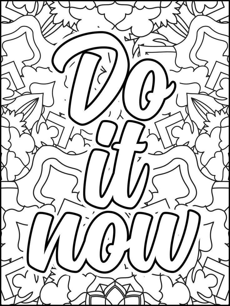 motiverande citat målarbok. inspirerande citat målarbok. positiva citat målarbok. bra vibrationer. motiverande svordom. motiverande typografi. vektor