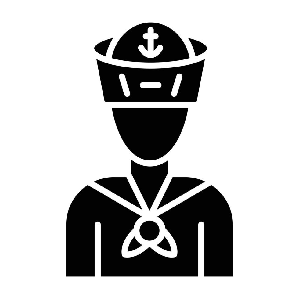 sjöman ikon stil vektor