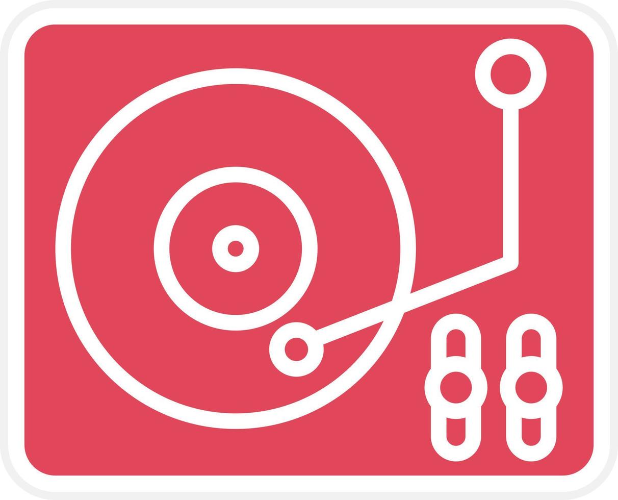 Vinyl-Player-Icon-Stil vektor