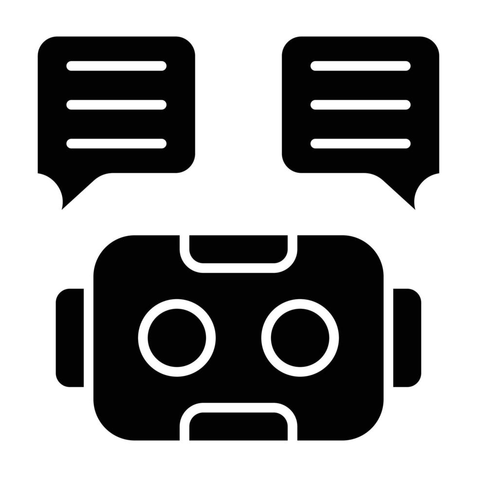 Chat-Bot-Symbolstil vektor