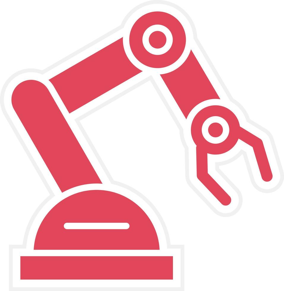 Symbolstil des mechanischen Arms vektor