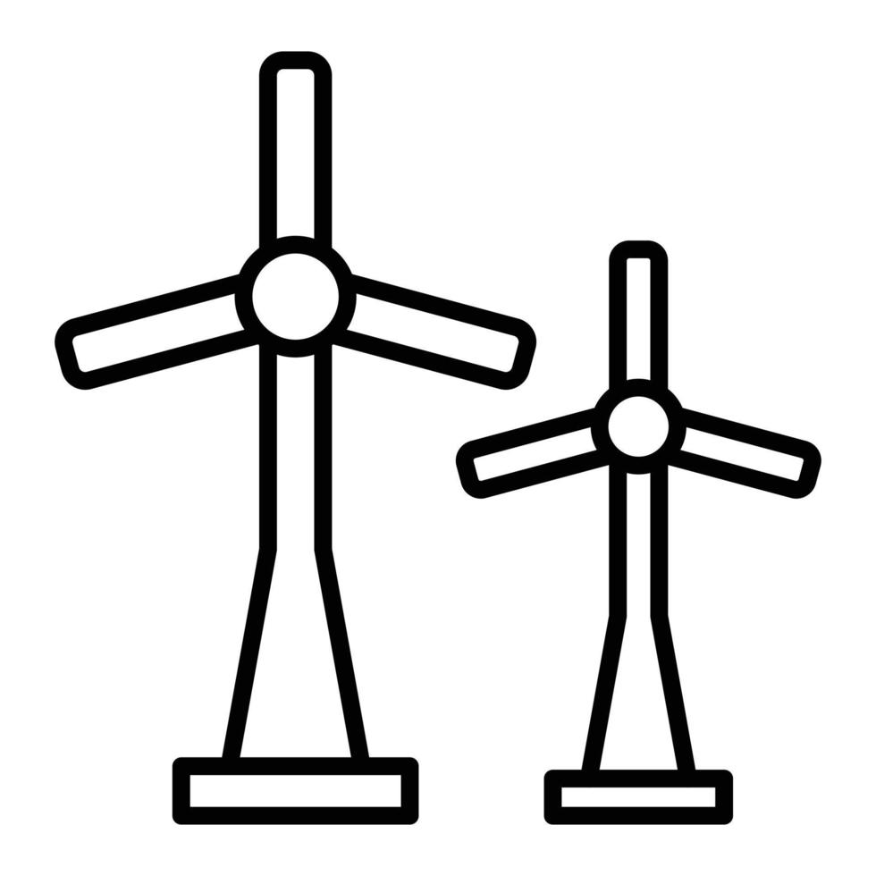 Windmühlensymbol-Stil vektor