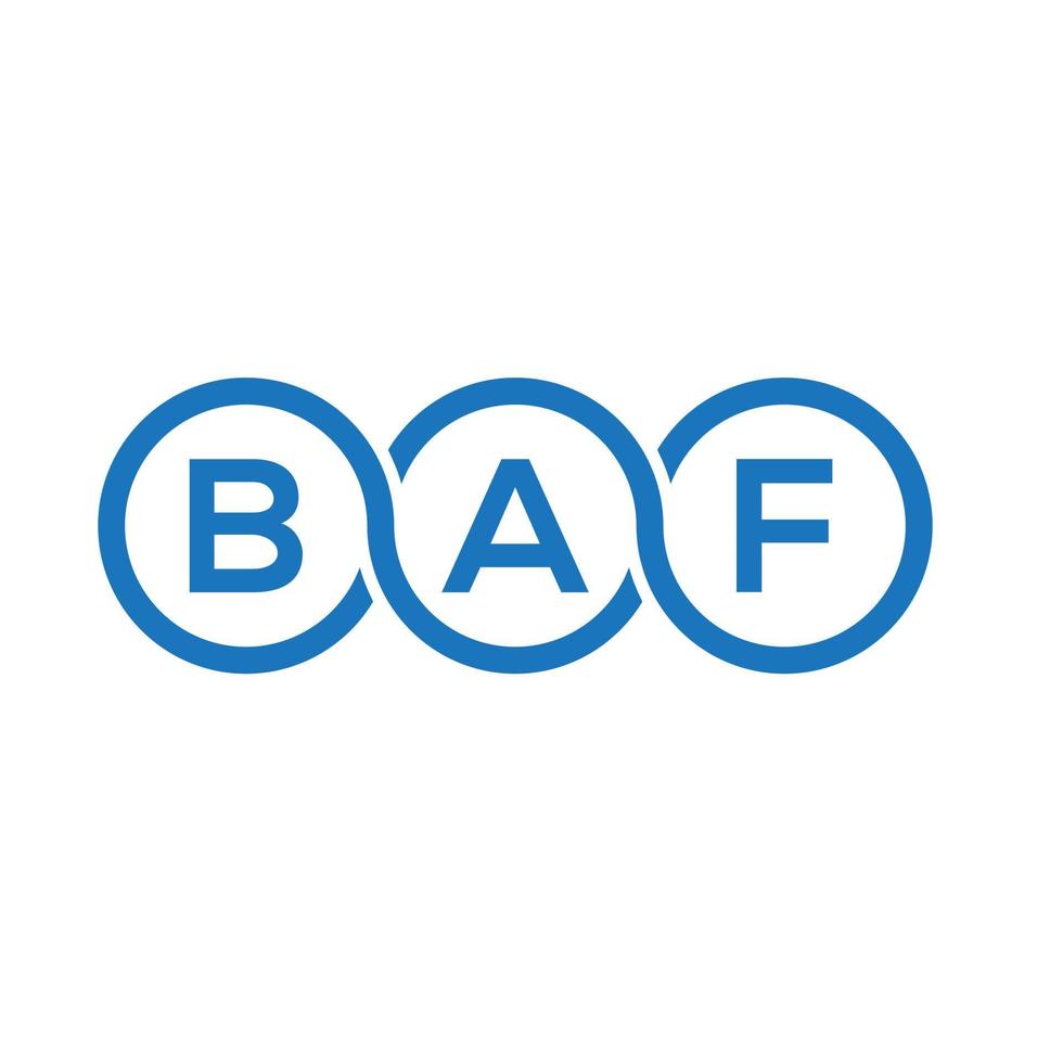 baf-Brief-Logo-Design auf weißem Hintergrund. baf kreative Initialen schreiben Logo-Konzept. baf Briefgestaltung. vektor