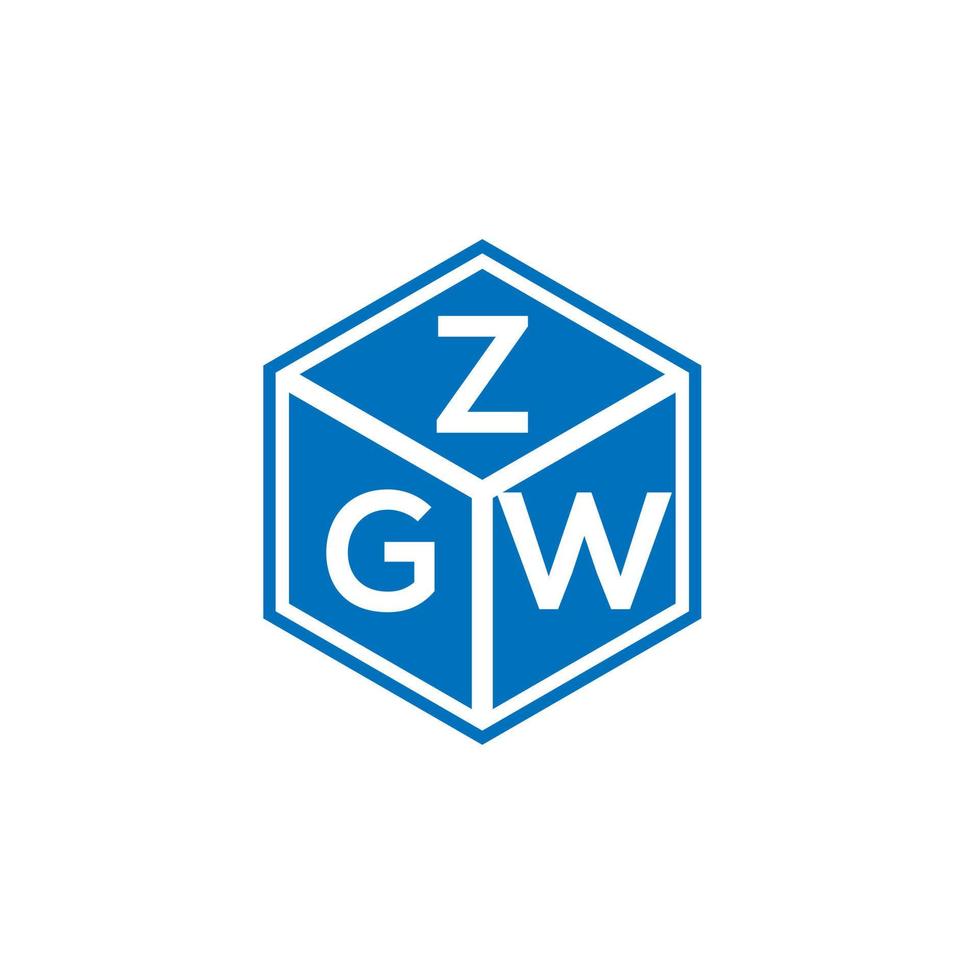 zgw-Buchstaben-Logo-Design auf weißem Hintergrund. zgw kreative Initialen schreiben Logo-Konzept. zgw Briefgestaltung. vektor