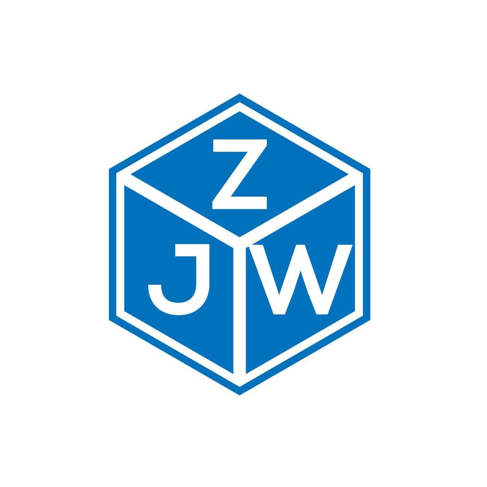 zjw-Buchstaben-Logo-Design auf weißem Hintergrund. zjw kreatives Initialen-Buchstaben-Logo-Konzept. zjw Briefgestaltung. vektor