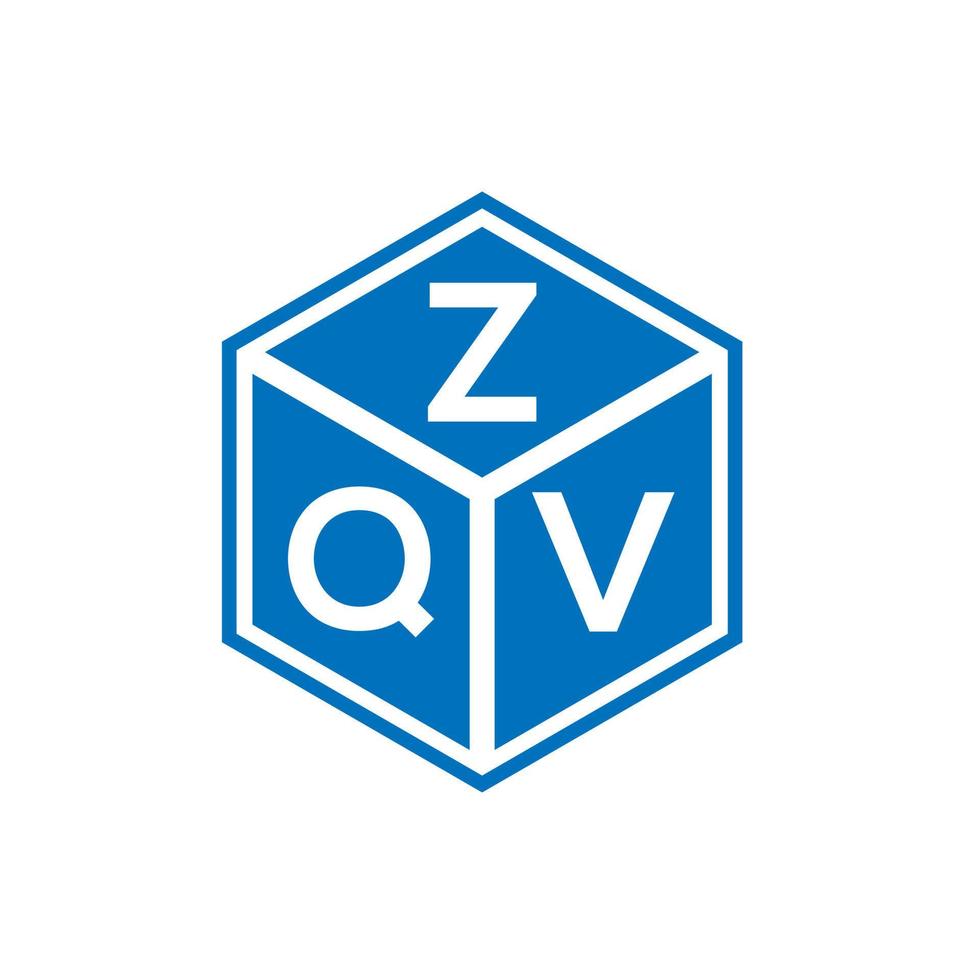 zqv-Brief-Logo-Design auf weißem Hintergrund. zqv kreative Initialen schreiben Logo-Konzept. zqv Briefgestaltung. vektor
