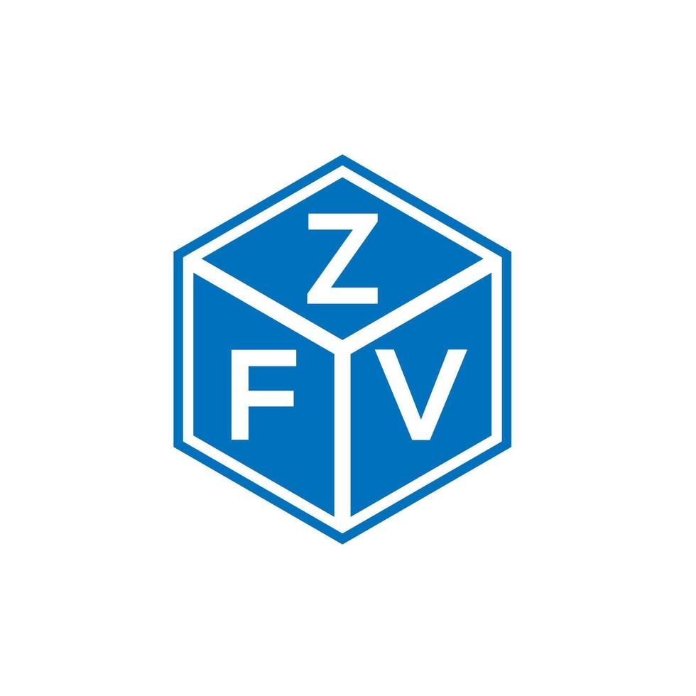 zfv-Brief-Logo-Design auf weißem Hintergrund. zfv kreative Initialen schreiben Logo-Konzept. zfv Briefgestaltung. vektor