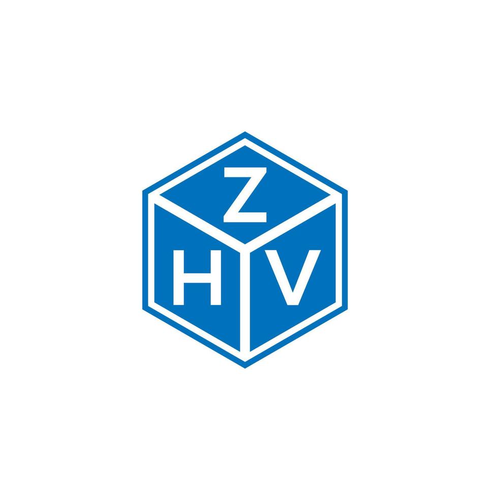 zhv brev logotyp design på vit bakgrund. zhv kreativa initialer brev logotyp koncept. zhv bokstavsdesign. vektor