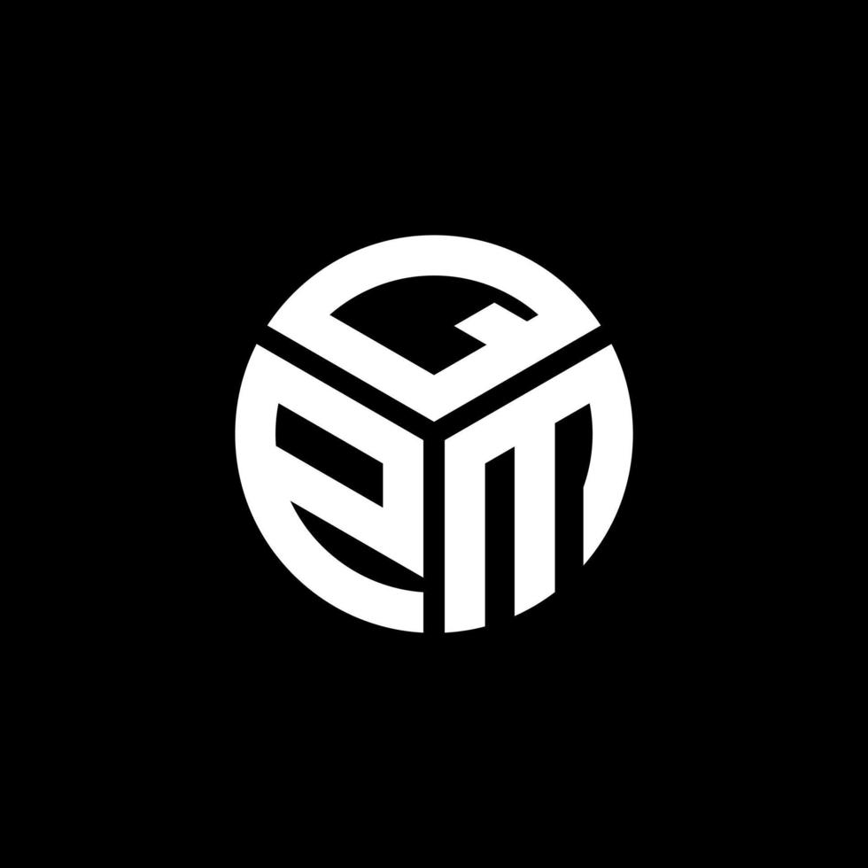 qpm-Brief-Logo-Design auf schwarzem Hintergrund. qpm kreatives Initialen-Buchstaben-Logo-Konzept. qpm Briefgestaltung. vektor