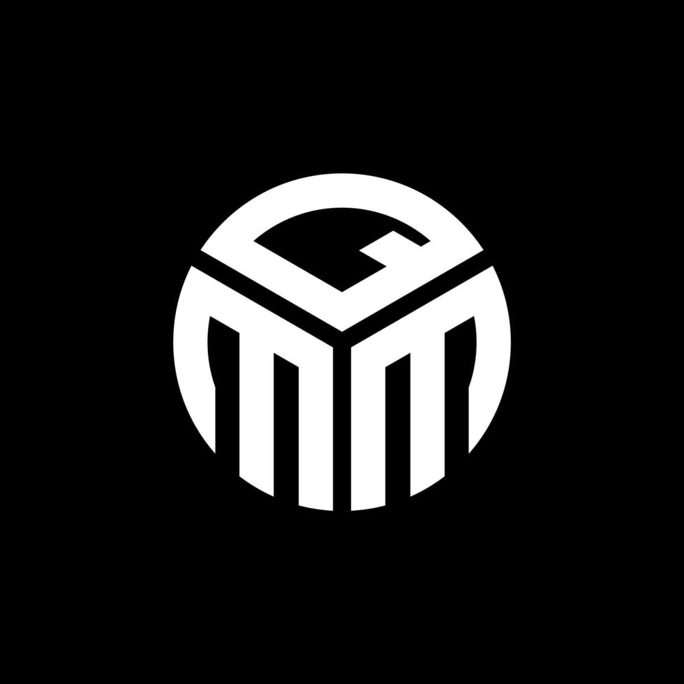 qmm-Buchstaben-Logo-Design auf schwarzem Hintergrund. qmm kreatives Initialen-Buchstaben-Logo-Konzept. qmm Briefgestaltung. vektor