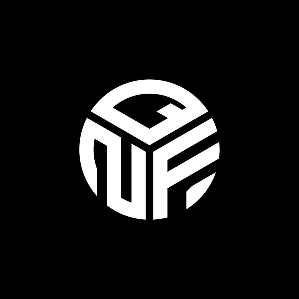 qnf brev logotyp design på svart bakgrund. qnf kreativa initialer bokstavslogotyp koncept. qnf bokstavsdesign. vektor