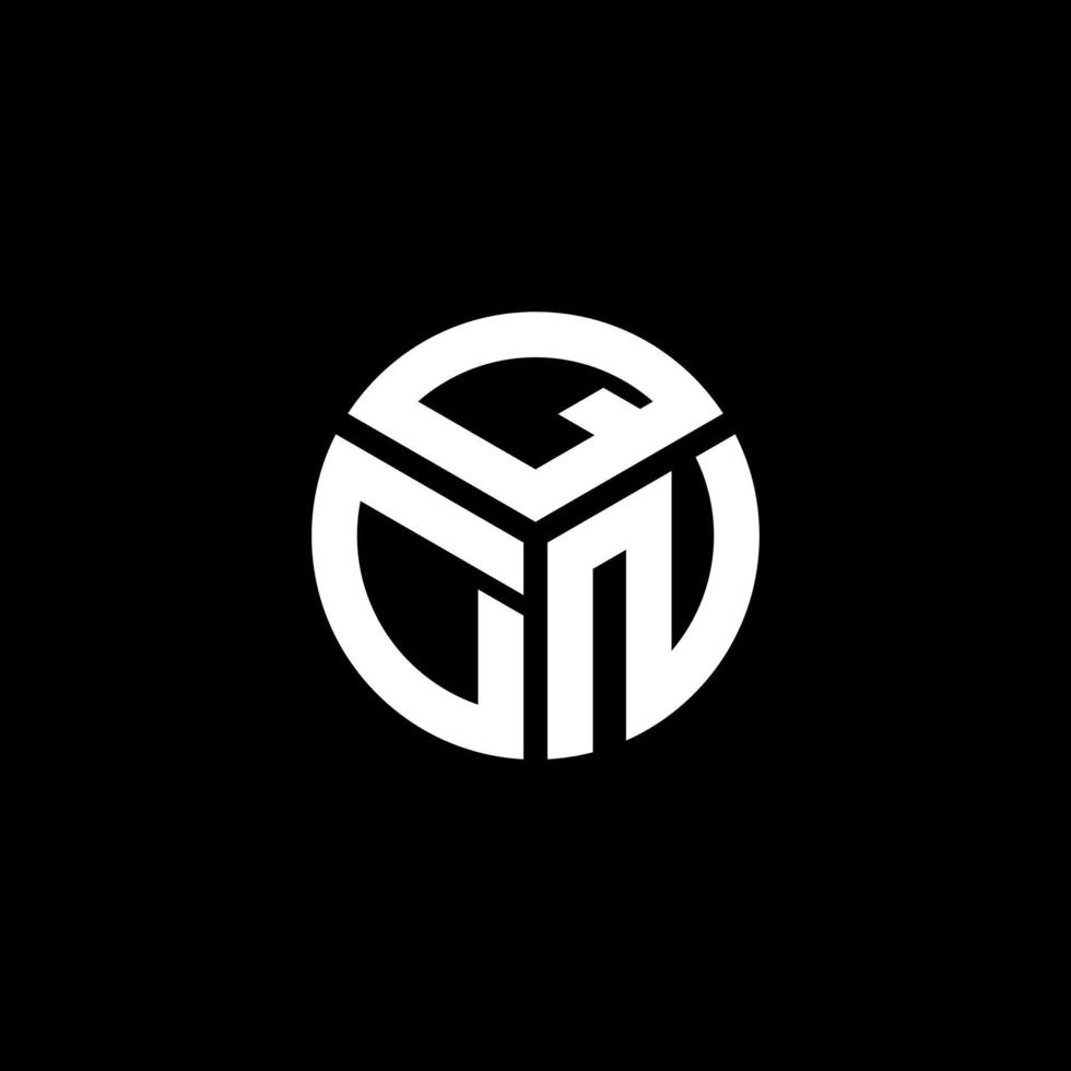 Qdn-Brief-Logo-Design auf schwarzem Hintergrund. qdn kreative Initialen schreiben Logo-Konzept. qdn Briefgestaltung. vektor