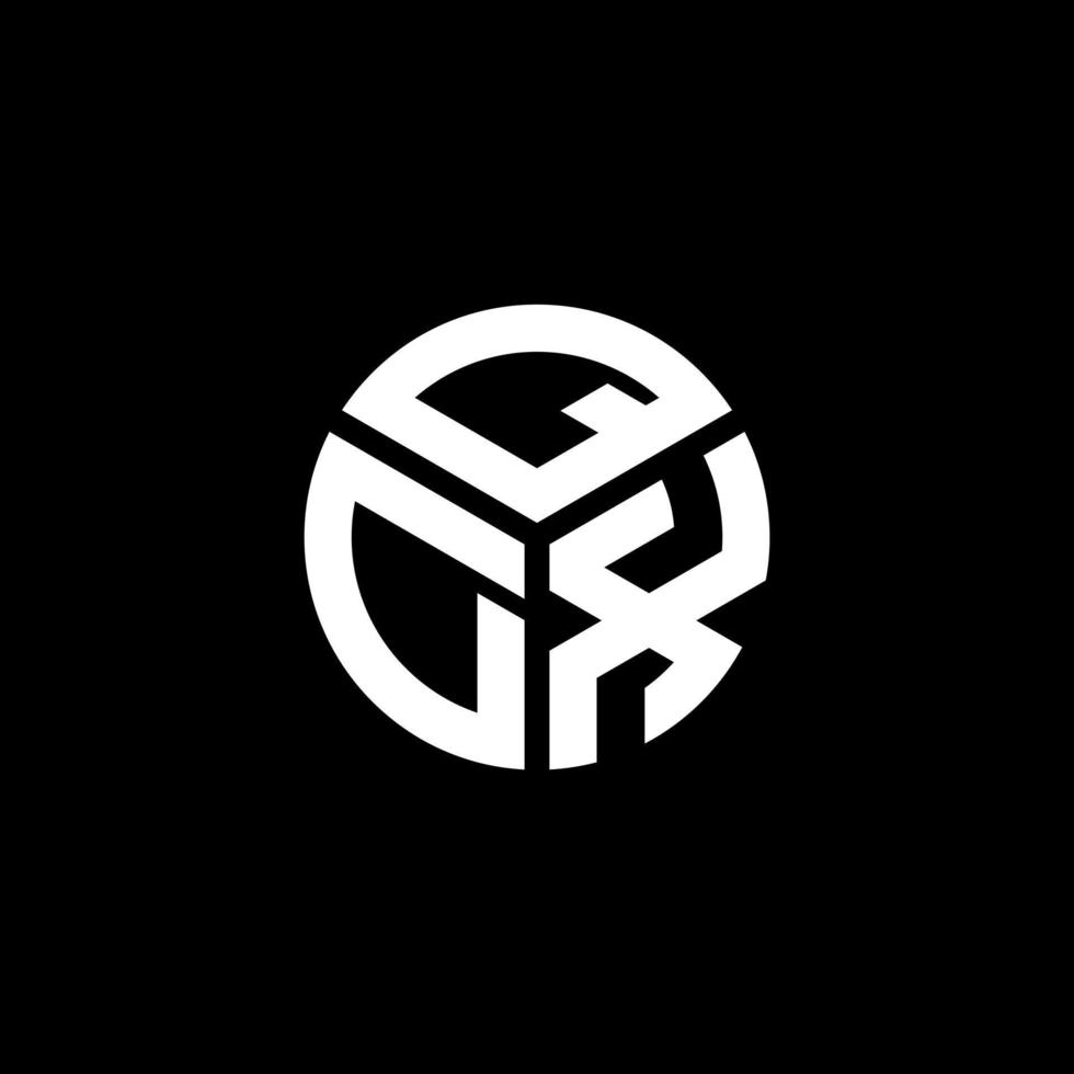 qdx-Buchstaben-Logo-Design auf schwarzem Hintergrund. qdx kreatives Initialen-Buchstaben-Logo-Konzept. qdx-Briefgestaltung. vektor