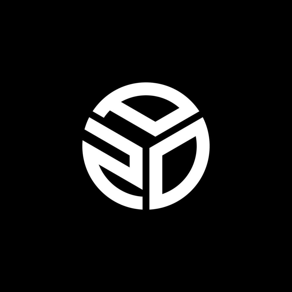 pzo-Buchstaben-Logo-Design auf schwarzem Hintergrund. pzo kreative Initialen schreiben Logo-Konzept. Pzo-Buchstaben-Design. vektor