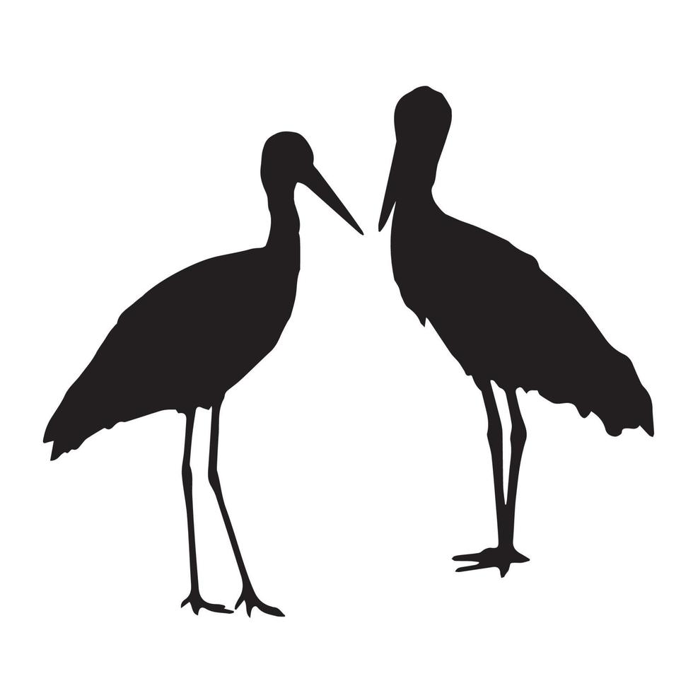 Storch-Silhouette-Kunst vektor