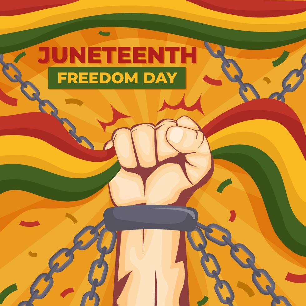 juneteenth frihetsdag koncept vektor