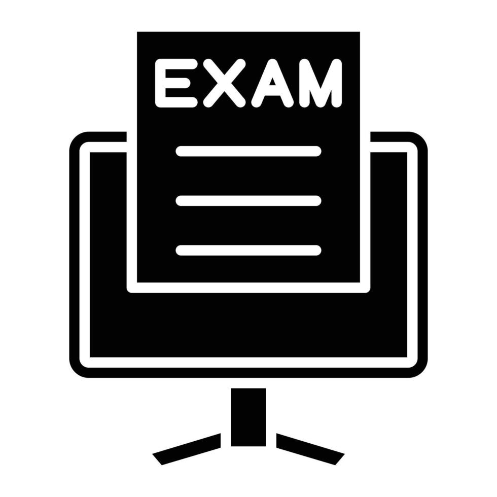 online examen ikon stil vektor