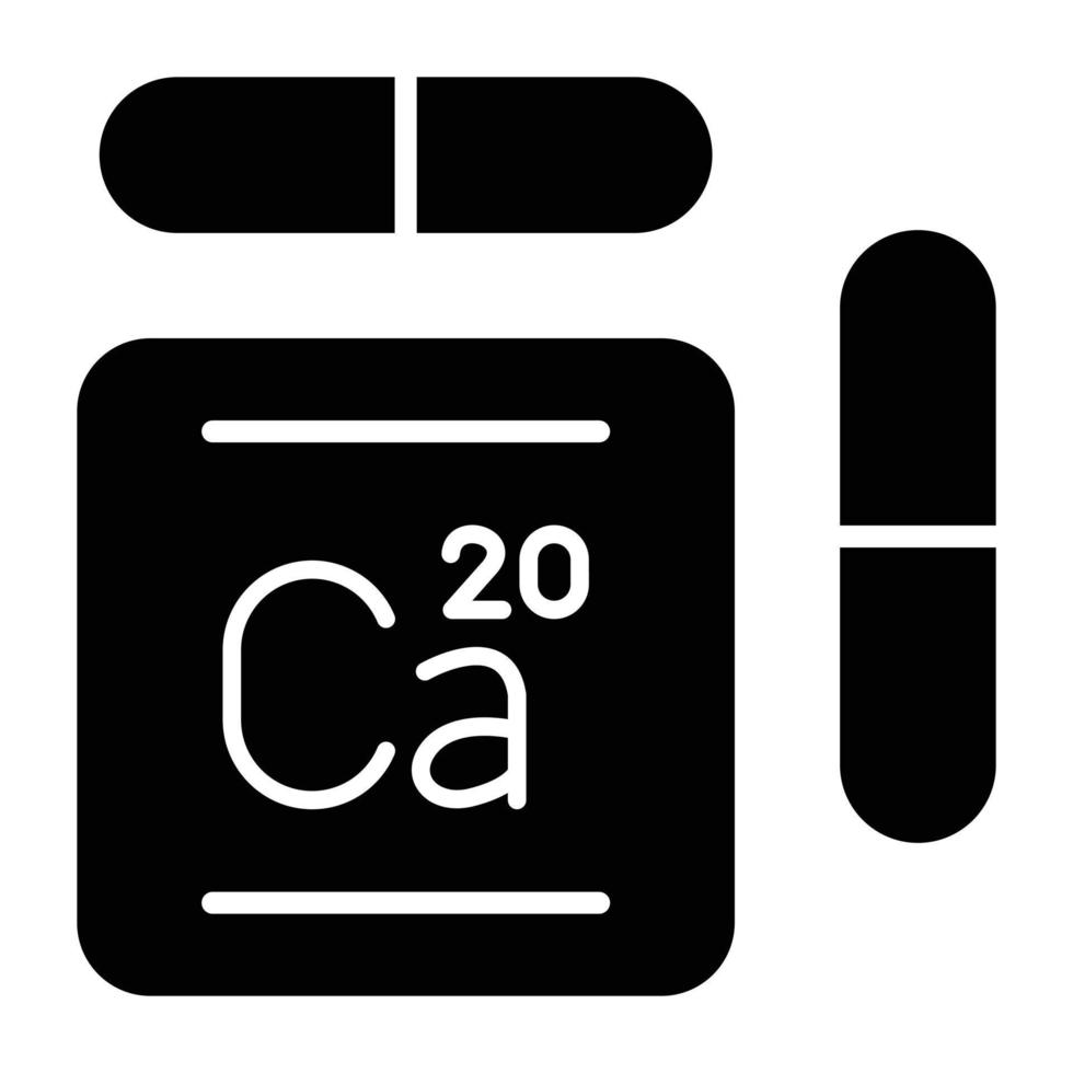 kalcium ikon stil vektor