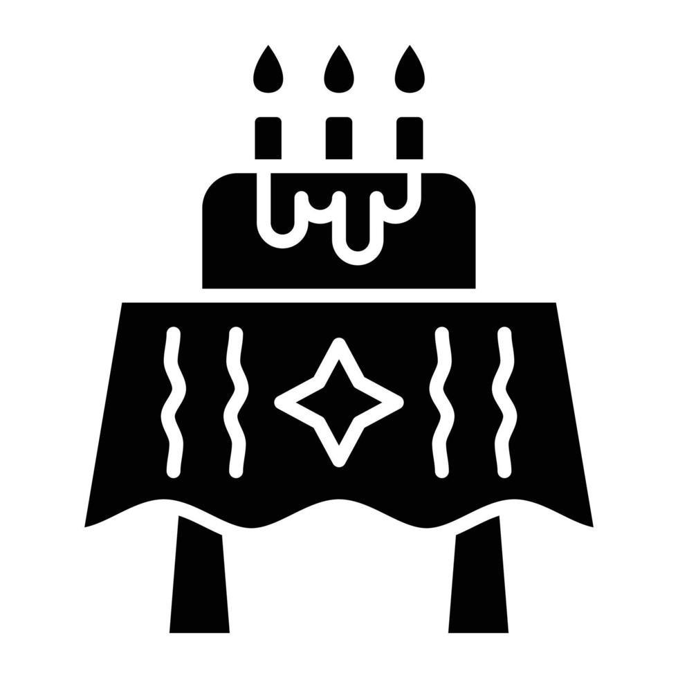 Symbolstil für den Geburtstagstisch vektor