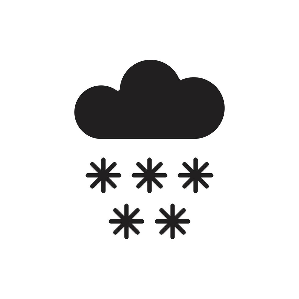 Schneewettervektor für Ikonensymbol-Netzillustration vektor