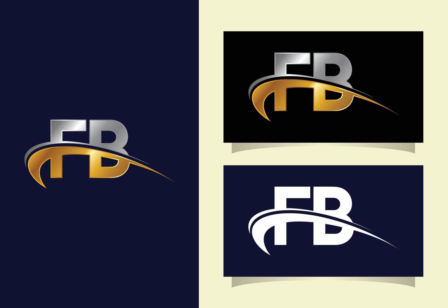 alfabetet bokstav ikon logotyp fb. grafisk alfabetsymbol för företagets företagsidentitet vektor