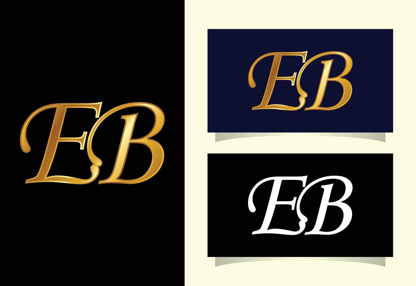 Anfangsbuchstabe eb Logo Design Vektor. grafisches alphabetsymbol für unternehmensidentität vektor