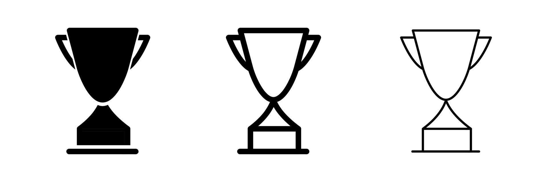 Star-Trophäe-Icon-Set-Design. schneller erster platz, gewinner des wettbewerbs, kreatives symbolkonzept nummer eins. vektor