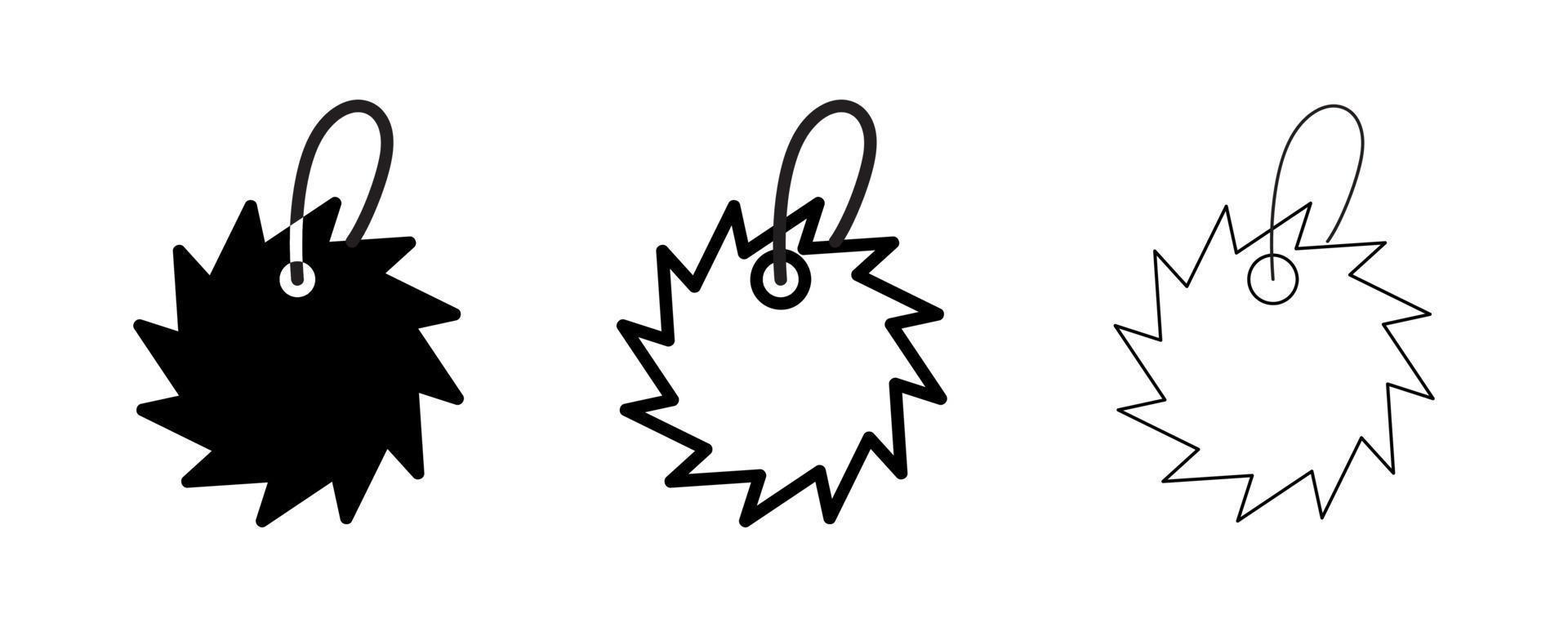 Label-Vektor-Symbol. Etikett, Preissymbol, Aufklebersymbol. vektor